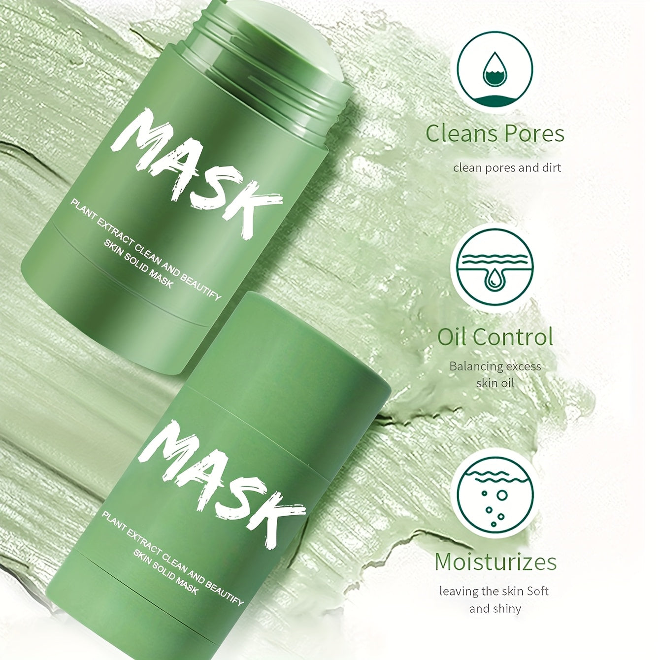 Maxylva Clay Mask Stick – Green Tea Glow