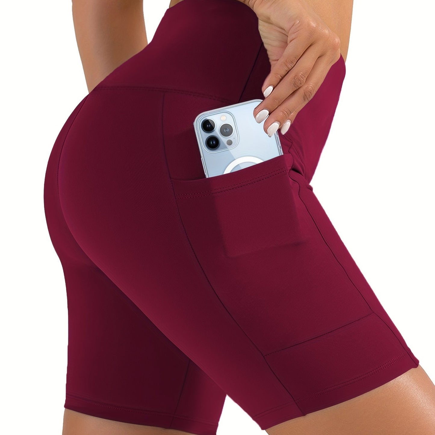 High Waist Bike Shorts, Pocket Short Leggings