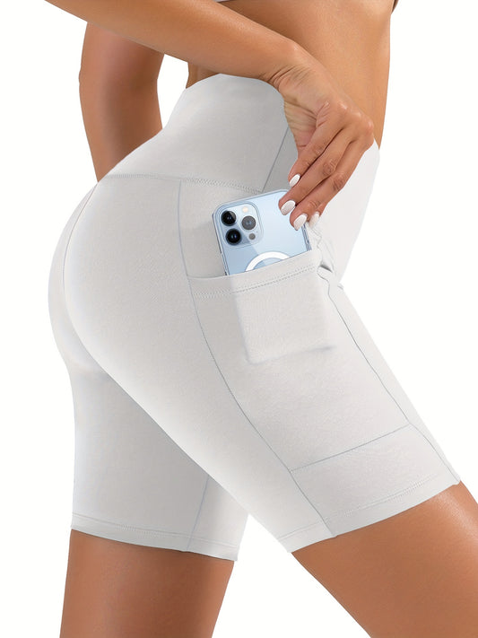 High Waist Bike Shorts, Pocket Short Leggings